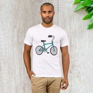 シンプル ブルー 自転車 レトロ 自転車 Tシャツ