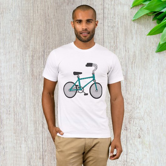 シンプル ブルー 自転車 レトロ 自転車 Tシャツ