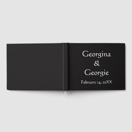 シンプル、プレーン、クリーン、エレガントなウェディングゲストブック ゲストブック (全面)