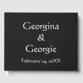 シンプル、プレーン、クリーン、エレガントなウェディングゲストブック ゲストブック (正面)