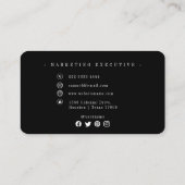 シンプル プロフェッショナル エレガント 氏名 職種 名刺 (裏面)