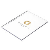 シンプル プロフェッショナル ゴールド ロゴ 起業家 ノートブック (左側)