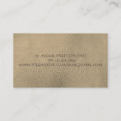 シンプル プロフェッショナル, ペイント ストローク, レザー ルック 名刺 (裏面)