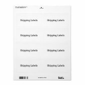 シンプル プロフェッショナル 3.75" x 2" 梱包 ラベル (フルシート)