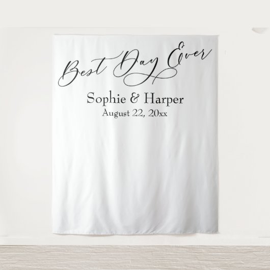 シンプル ベストデイ エバー フォト バックドロップ タペストリー (正面)