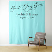 シンプル ベスト デイ エバー 水色 フォト バックドロップ タペストリー (インサイチュ)