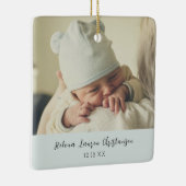 シンプル&ベビーエレガント初の誕生日クリスマス セラミックオーナメント (右)