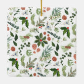 シンプル&ベビーエレガント初の誕生日クリスマス セラミックオーナメント (裏面)