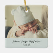 シンプル&ベビーエレガント初の誕生日クリスマス セラミックオーナメント (正面)