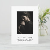 シンプル | ベビー縁ど光ベビー誕生 案内状 (スタンド正面)