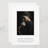 シンプル | ベビー縁ど光ベビー誕生 案内状 (正面/裏面)