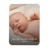 シンプル ベビー ニューボーン テキスト カスタム メモリアル マグネット (縦)