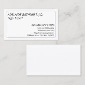 シンプル、ベーシックおよびプレーン・ビジネス・カード 名刺 (正面/裏面)