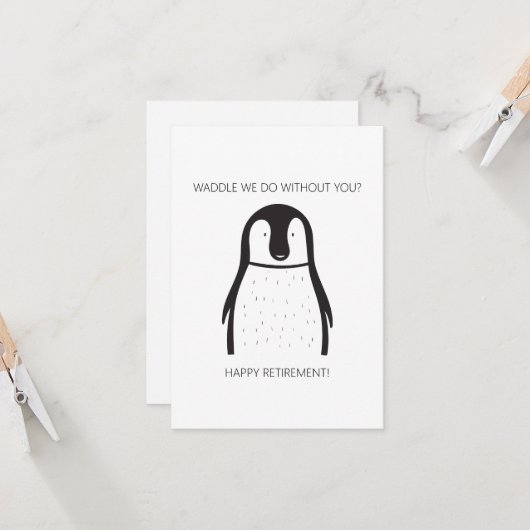 シンプル「ペンギン」 カード (正面/裏面インサイチュ)