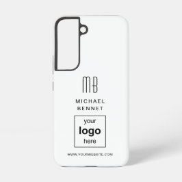 シンプル ホワイト オリジナル ビジネスロゴ SAMSUNG GALAXY S22ケース