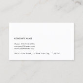 シンプル ホワイト 偽ゴールド ストライプ モノグラム コンサルタント 名刺 (裏面)