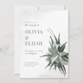 シンプル ボタニカル アース トーン 招待状 (正面)