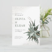 シンプル ボタニカル アース トーン 招待状 (スタンド正面)