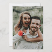 シンプル ボタニカル モダン ミニマル フォト ウェディング セーブザデート (裏面)