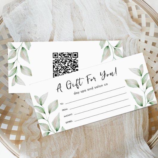 シンプル ボタニカル リーフ ギフト券