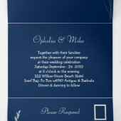 シンプル ボタニカル, 三つ折りレター 折り 招待状 (内部中)