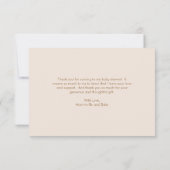 シンプル ボヘミア アーチ パンパス グラス サンクス カード (裏面)