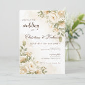 シンプル ボホ エレガント ウェディング インビテーション (スタンド正面)