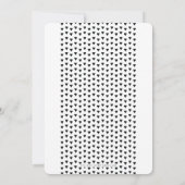 シンプル ボーホー ウェディング 現代の三角形のパターン 黒 招待状 (裏面)