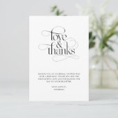 シンプル ボーホー ブライダルシャワー フォト サンキューカード (スタンド正面)