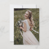 シンプル ボーホー ブライダルシャワー フォト サンキューカード (裏面)