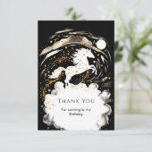 シンプル ボーホー ホース バースデー サンキューカード (スタンド正面)