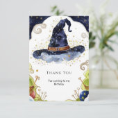 シンプル ボーホー マジック ウィザード バースデー サンキューカード (スタンド正面)