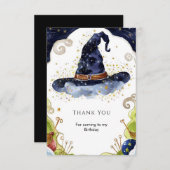 シンプル ボーホー マジック ウィザード バースデー サンキューカード (正面/裏面)