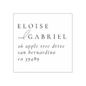 シンプル ボーホー モダン ミニマル ウェディング 返信住所 ラバースタンプ (インプリント)