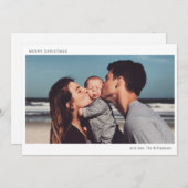 シンプル ボーホー モダン メリークリスマス フォト シーズンカード (正面/裏面)