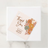 シンプル ボーホー レトロ フラワー ブライダル シャワー オーダーメイド ネーム フェイバータグ (インサイチュ)