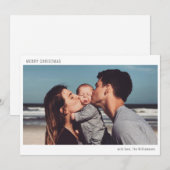 シンプル ボーホ モダン メリークリスマス フォト シーズンカード (正面/裏面)