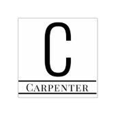 シンプル ボールド シングルイニシャル モノグラム 名前 #13 ラバースタンプ (インプリント)