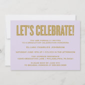 シンプル ボールド 2025 卒業写真 卒業式招待状 招待状 (裏面)