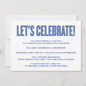 シンプル ボールド 2025 卒業写真 卒業式招待状 招待状 (裏面)