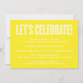 シンプル ボールド 2025 卒業写真 卒業式招待状 招待状 (裏面)