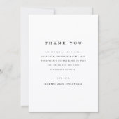 シンプル・ミニマリストな写真付き結婚式のお礼カード サンキューカード (裏面)