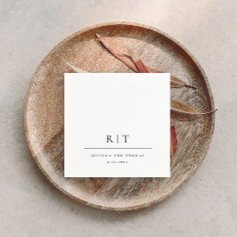 シンプル ミニマリスト ウェディング スタンダードカクテルナプキン