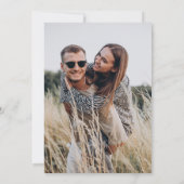 シンプル ミニマリスト オーダーメイド フォト ウェディング 招待状 (裏面)