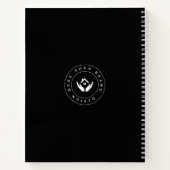 シンプル ミニマリスト カラー 名前 | カスタム ロゴ & テキスト ノートブック (裏面)