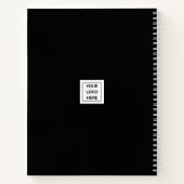 シンプル ミニマリスト カラー 名前 | カスタム ロゴ & テキスト ノートブック (裏面)