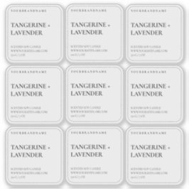 シンプル ミニマリスト クリア キャンドル スクエア シール