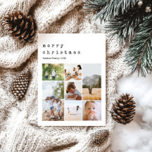 シンプル ミニマリスト クリスマス 家族写真コラージュ