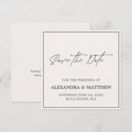 シンプル ミニマリスト グレー タイポグラフィー セーブザデート