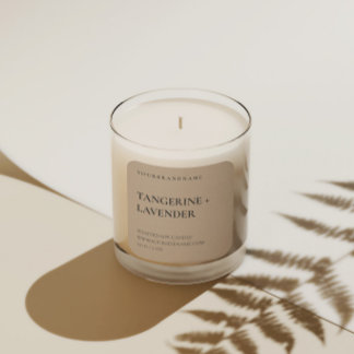 シンプル ミニマリスト ダンボール ラスティック クラフト キャンドル スクエアシール